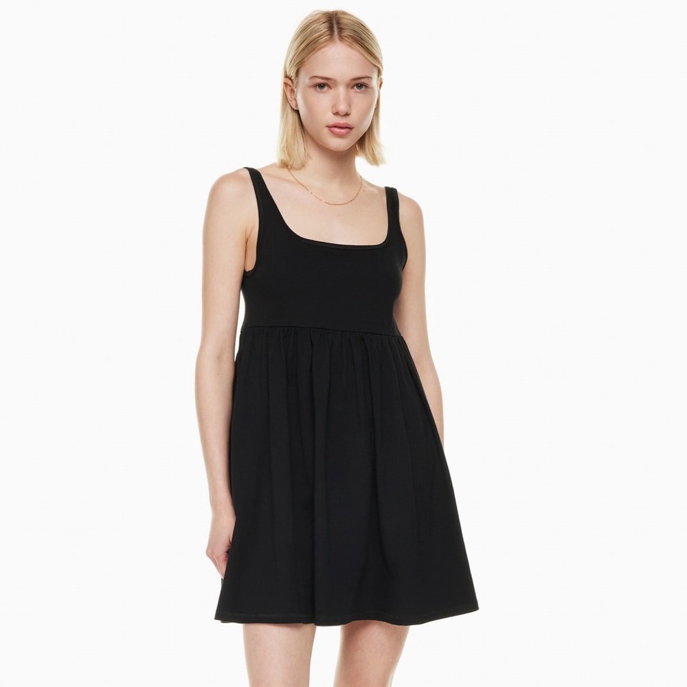 Sunday Best Black Sleeveless Scoop Neck Mini Dress